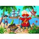 A kalózok kincsei, 36 db-os formadobozos puzzle - The pirate and his treasure - 36 pcs - Djeco